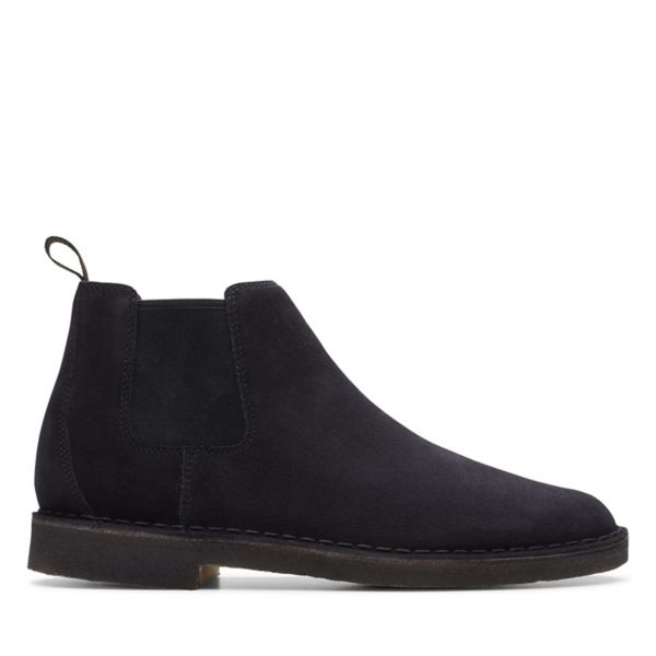 Clarks Mens Desert Chelsea Chelsea Boots Black | USA-6152470